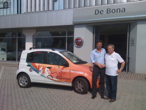 La Fiat Panda in comodato d'uso per il Giro del Lago di Santa Croce